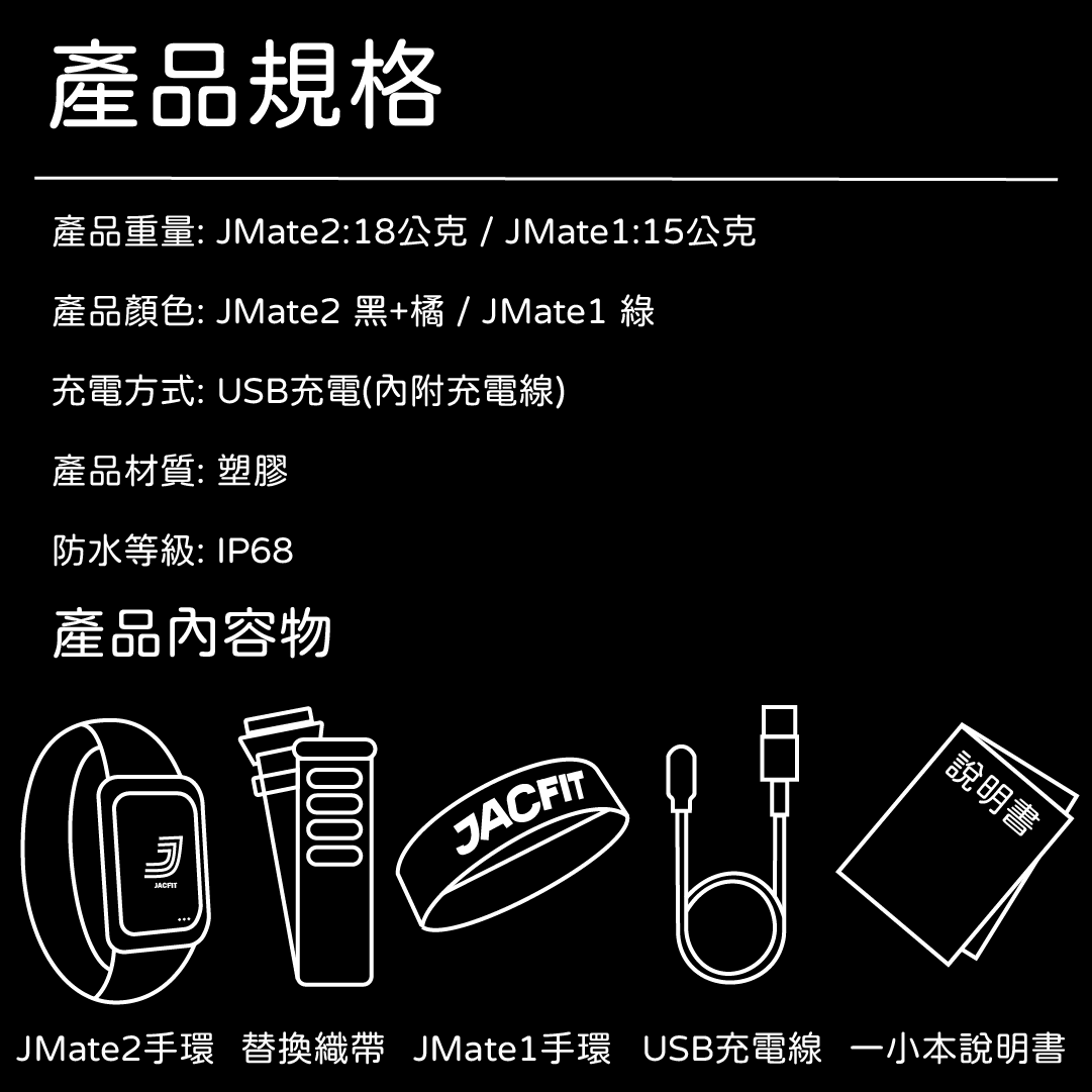 JMATE 2 運動手環組合